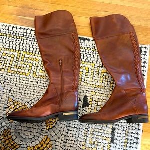 Brown leather OTK boots Vince camuto